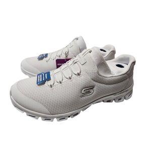 Skechers Glide‑Step Resilience Women’s 10 Wide Fit White Silver